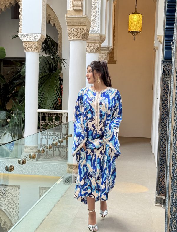 Caftan en soie de jaguar